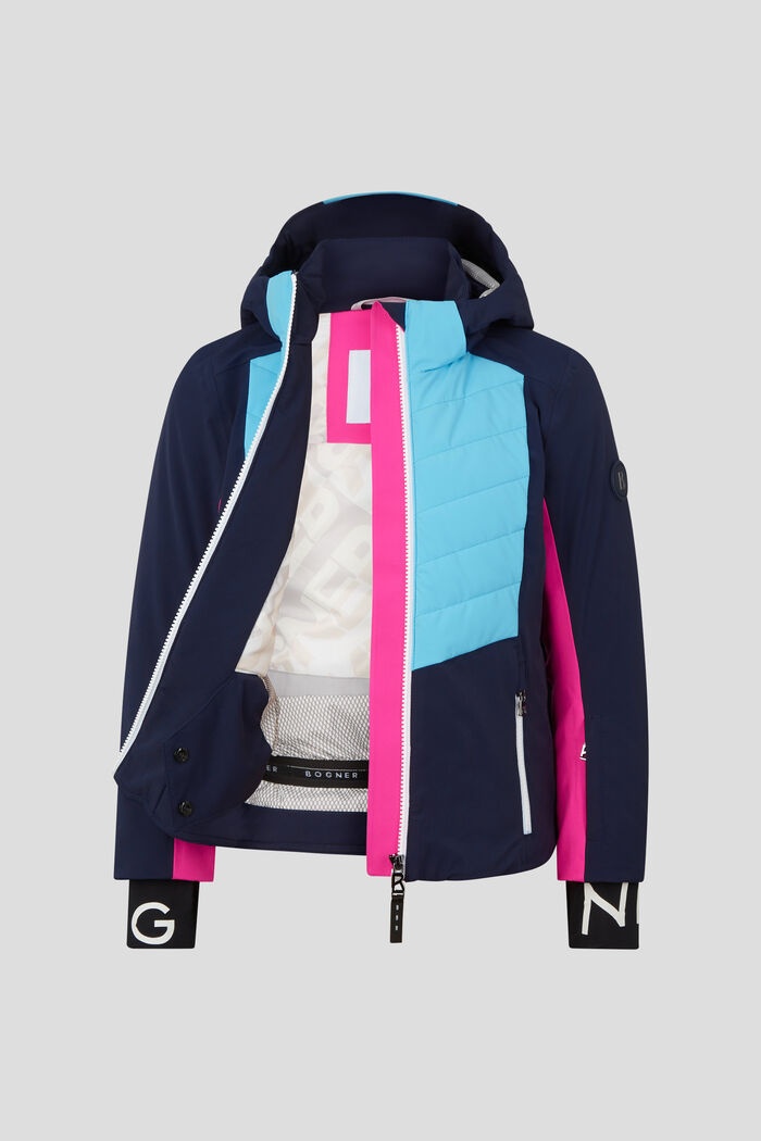 Kati Kids ski jacket in Navy blue/Light blue - 2