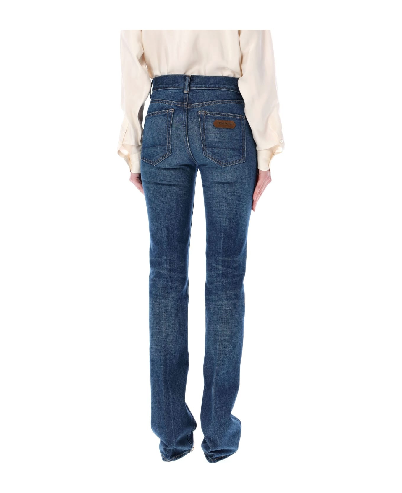 【送料&関税込】Tom Ford stone Washed Denim Flare Jeans TOM FORD STRETCH RAW DENIM FLARED PANTS | REVERSIBLE