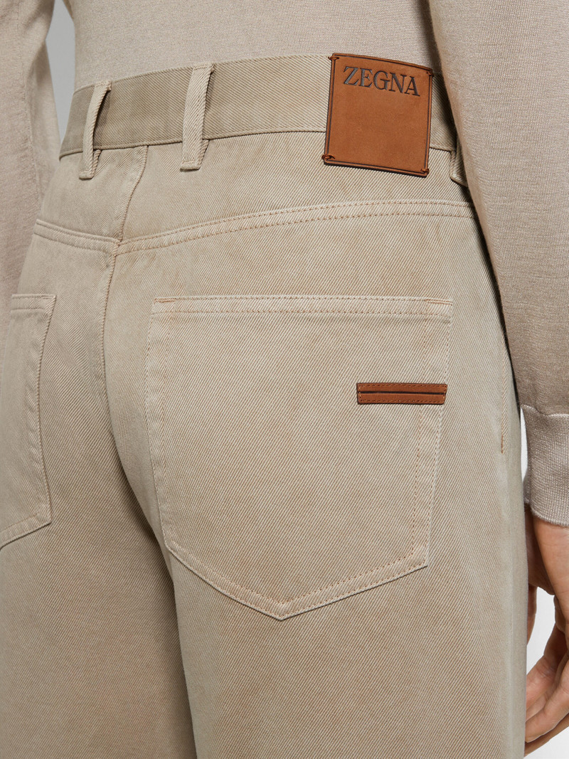 ZEGNA LIGHT TAUPE DÉLAVÉ ROCCIA PANTS outlook