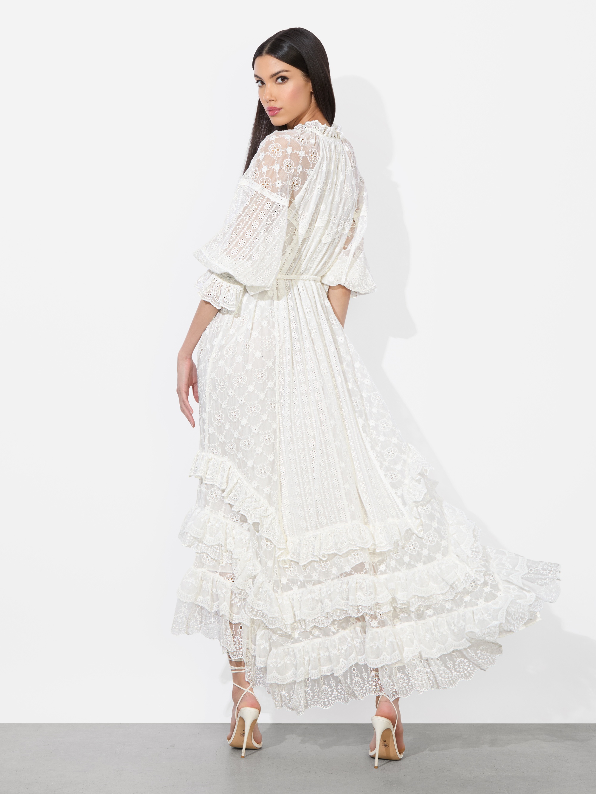 ALYCEN EYELET MAXI DRESS - 4
