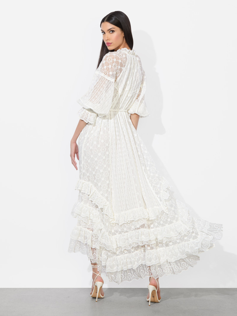 Alice + Olivia ALYCEN EYELET MAXI DRESS outlook