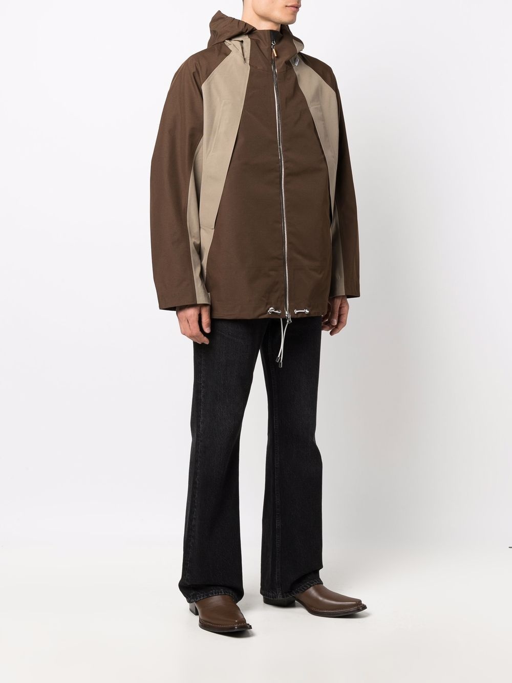 ~two-tone unlined parka jacket - 3