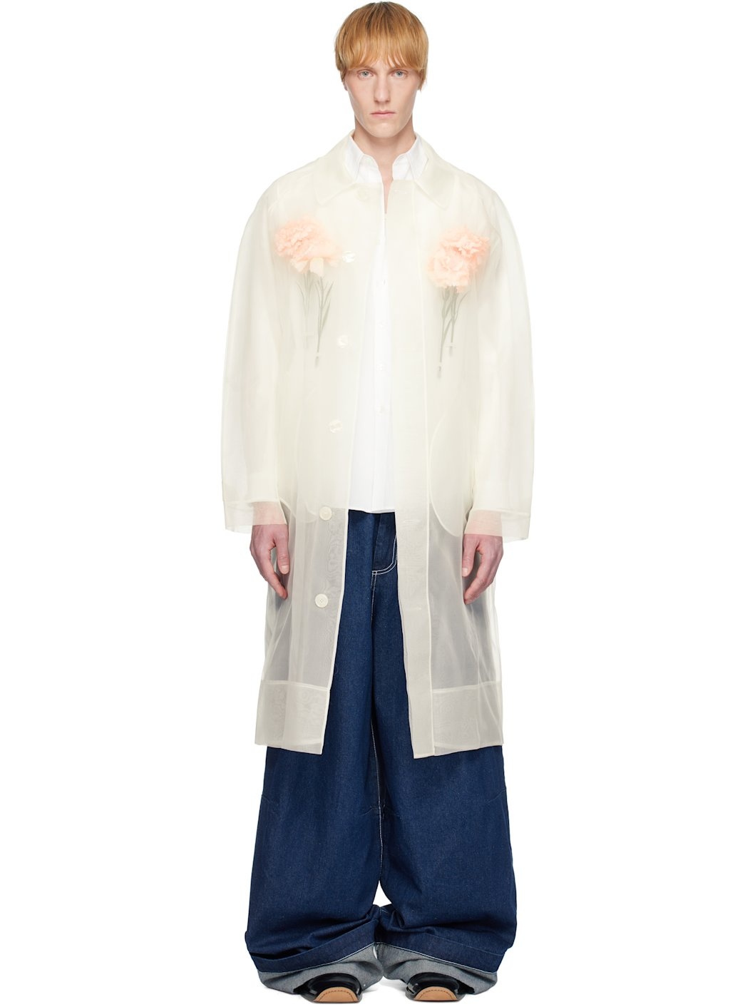 Off-White Stuffed Carnation Car Coat - 1