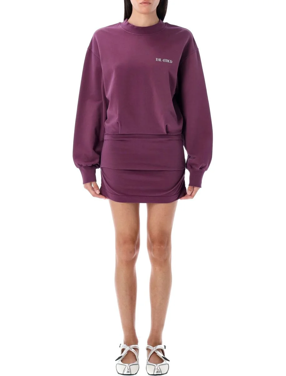 The Attico Light American Fleece Mini Dress - 1