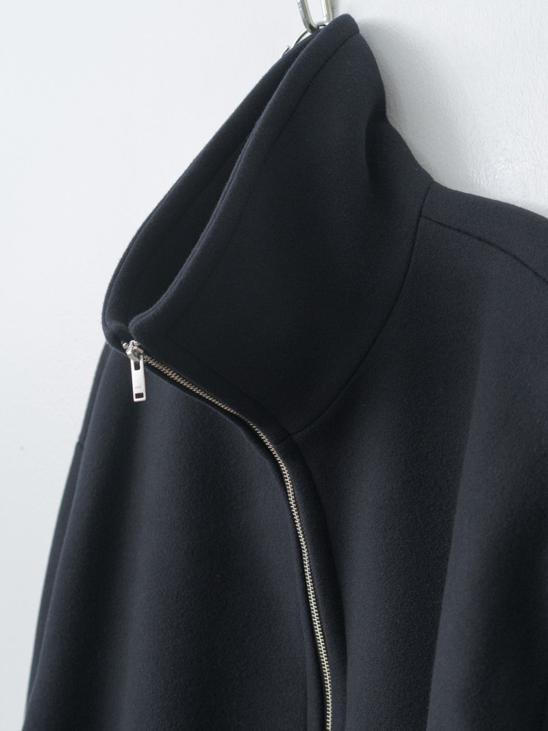 Melton Stand Collar Zip Blouson - Black 6