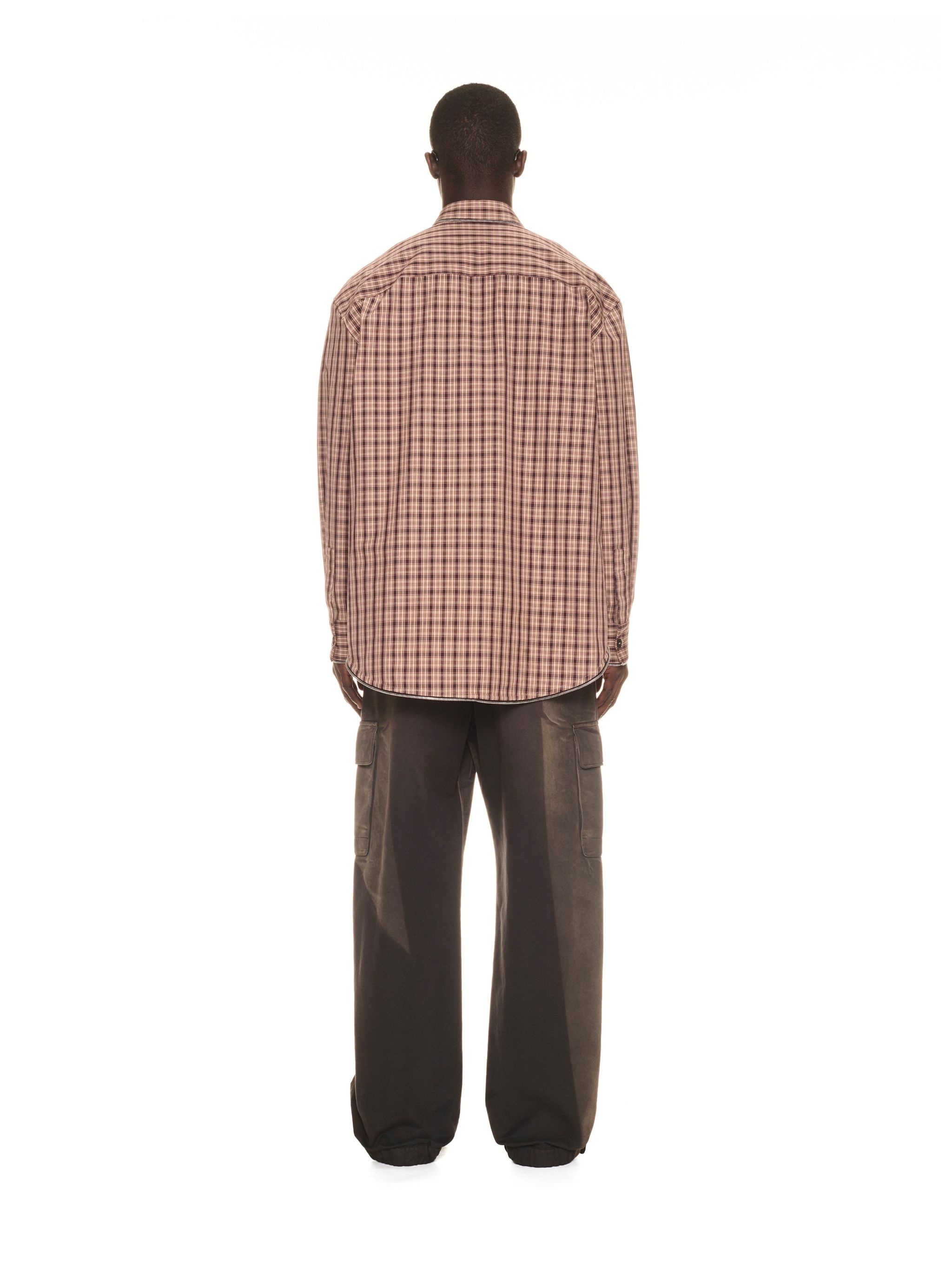 Ow Emb Checkcott Zip Shirt - 4