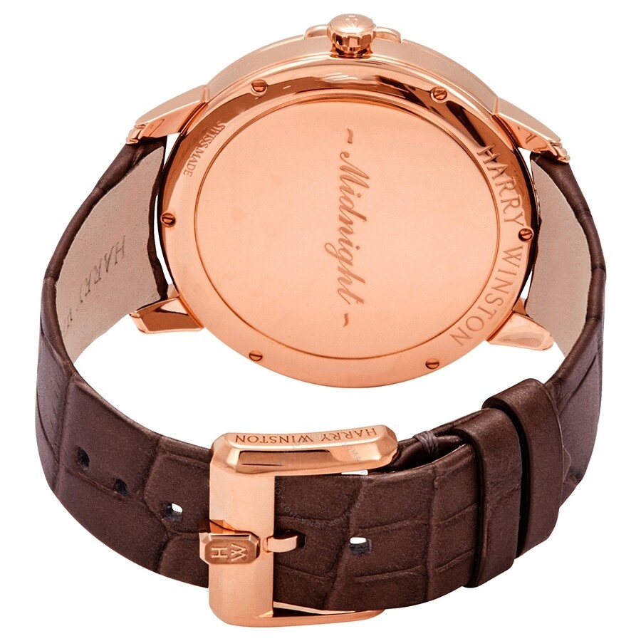 Harry Winston - Harry Winston Midnight Men's 18k Rose Gold Diamond Watch MIDQMP39RR004 - 3