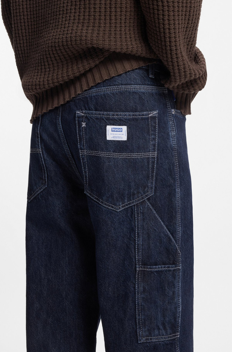 BAGGY-FIT JEANS IN DARK-BLUE DENIM 5