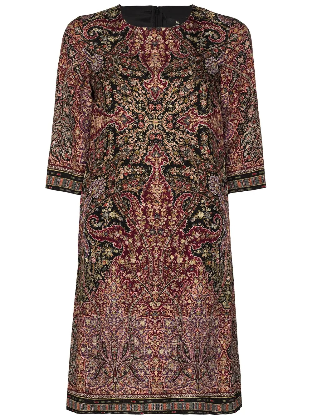 paisley-print shift dress - 1