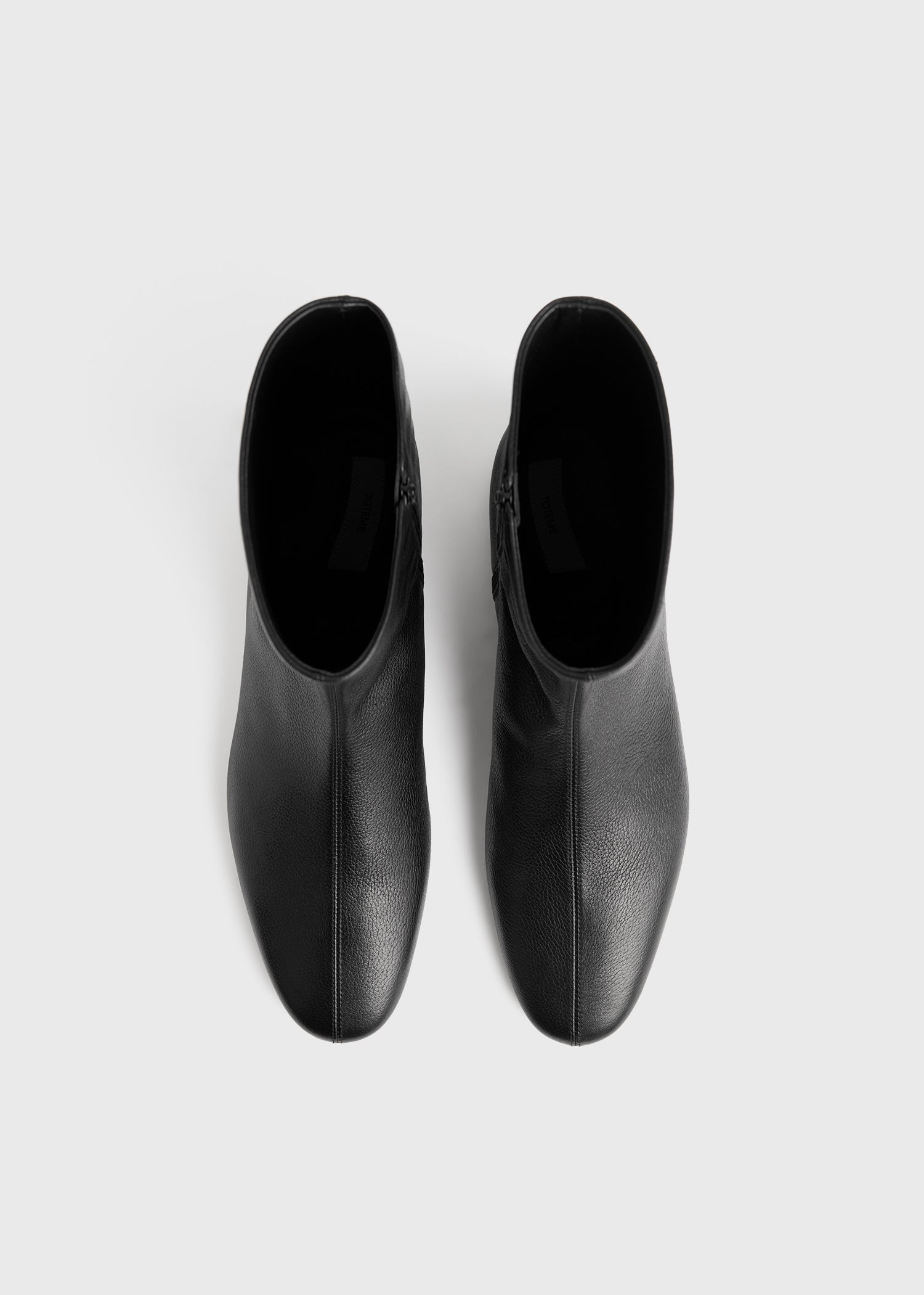 Grained-leather ankle boots black - 4
