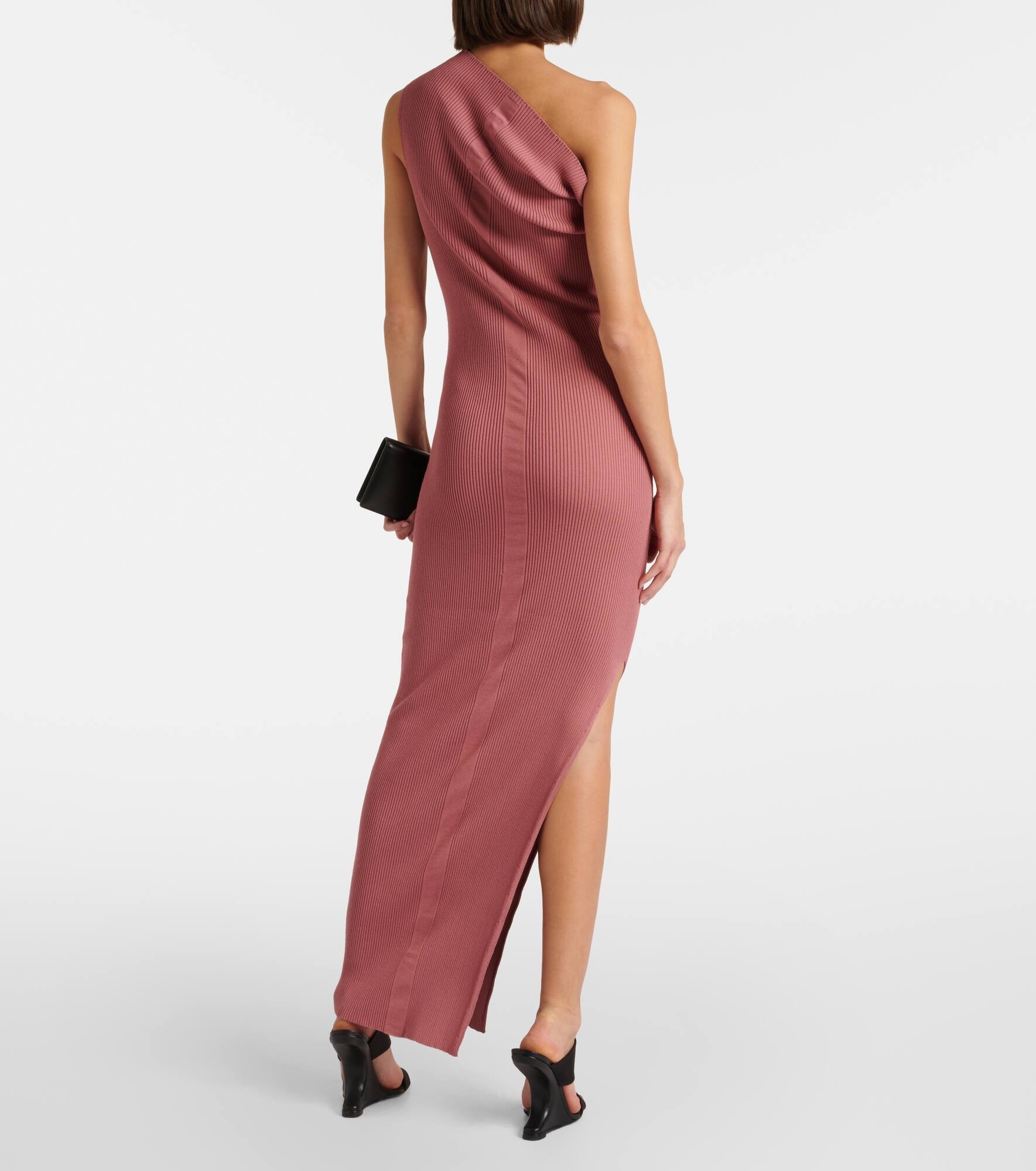 One-shoulder jersey maxi dress - 3