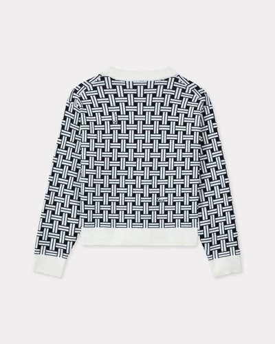 KENZO 'KENZO Weave' embroidered cardigan outlook