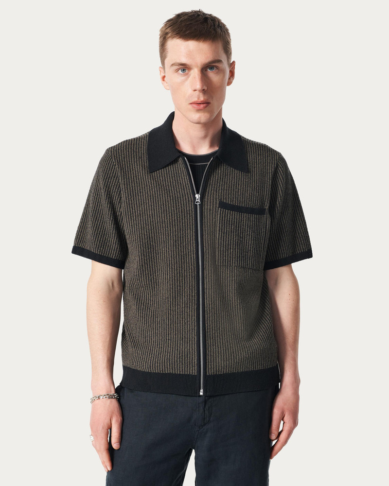 Zuma Zip Knit Polo Shirt Terry Toweling 2