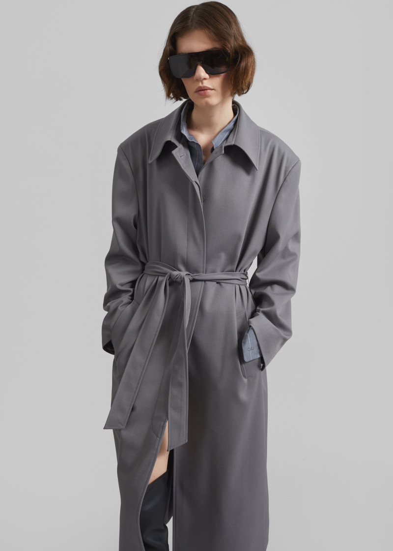 Indore Long Coat - Grey 5