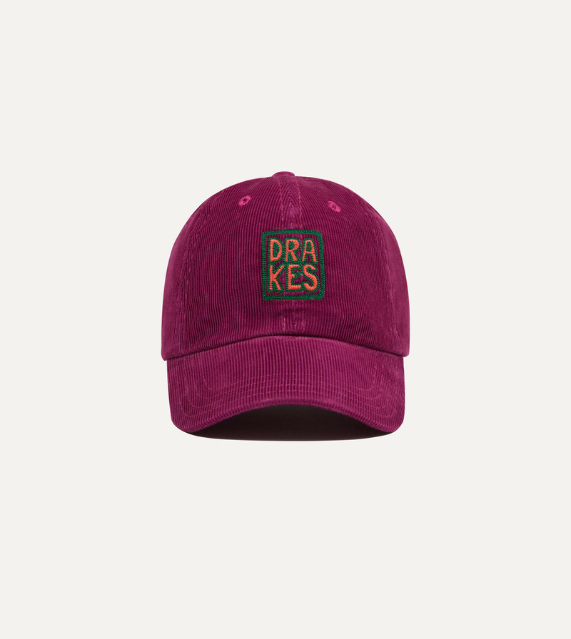 Drake's Square Font Cord Baseball Cap 1