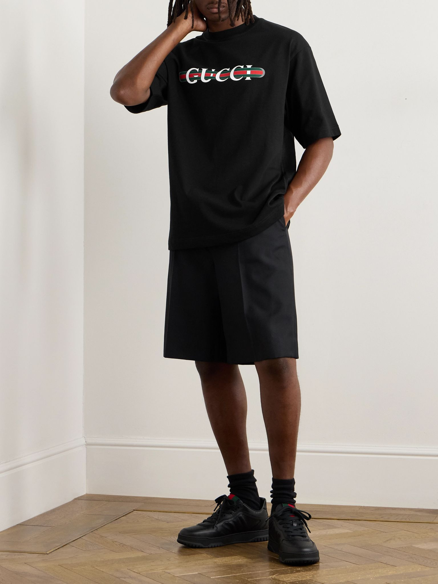 Logo-Print Cotton-Jersey T-Shirt Black - 2