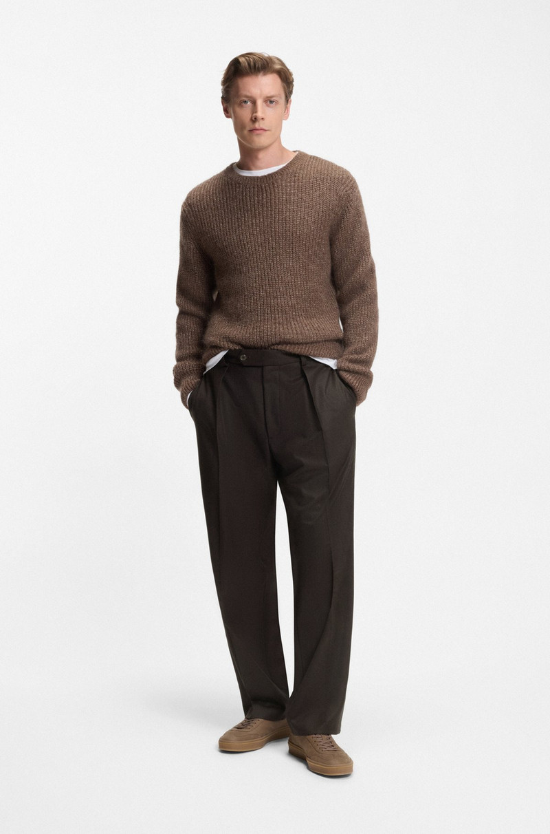 BOSS BECKHAM X BOSS RELAXED-FIT TROUSERS IN VIRGIN WOOL outlook