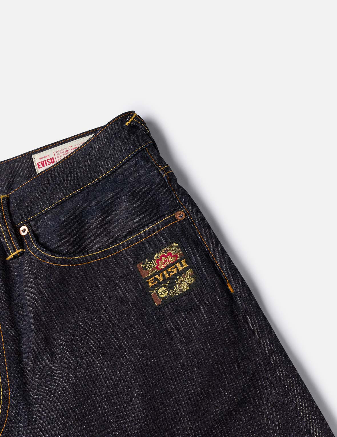 Brocade Inserted Daicock with Logo Embroidery Regular Fit Jeans #2000 - 5