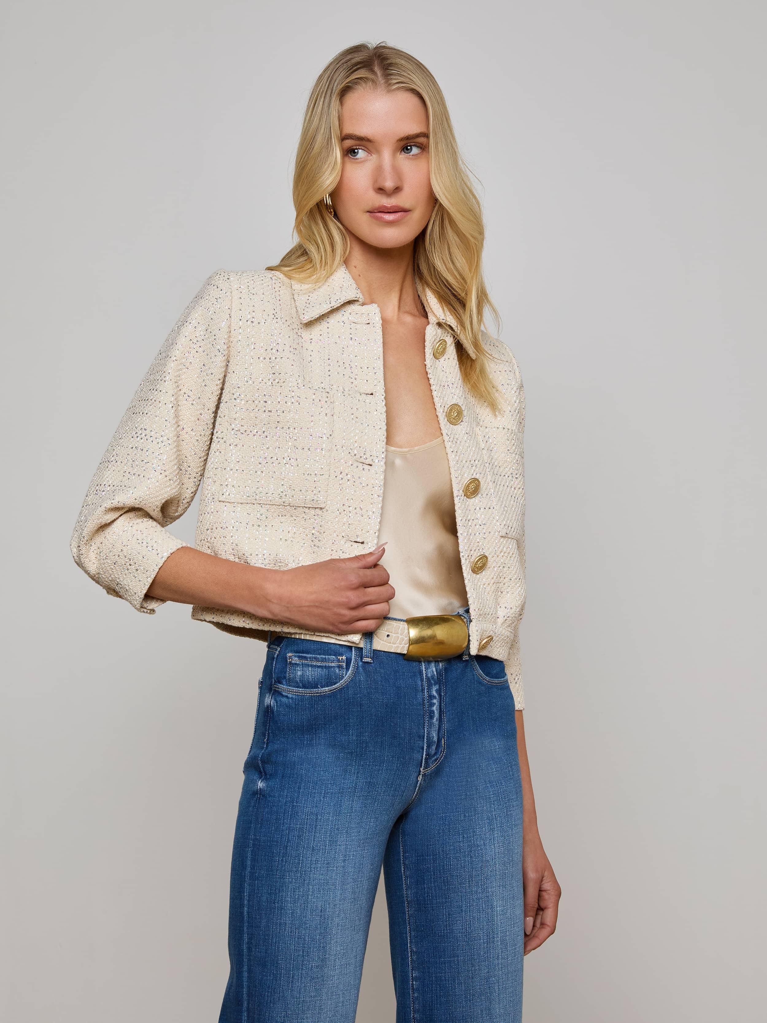 Jia Sequined Tweed Jacket - 2