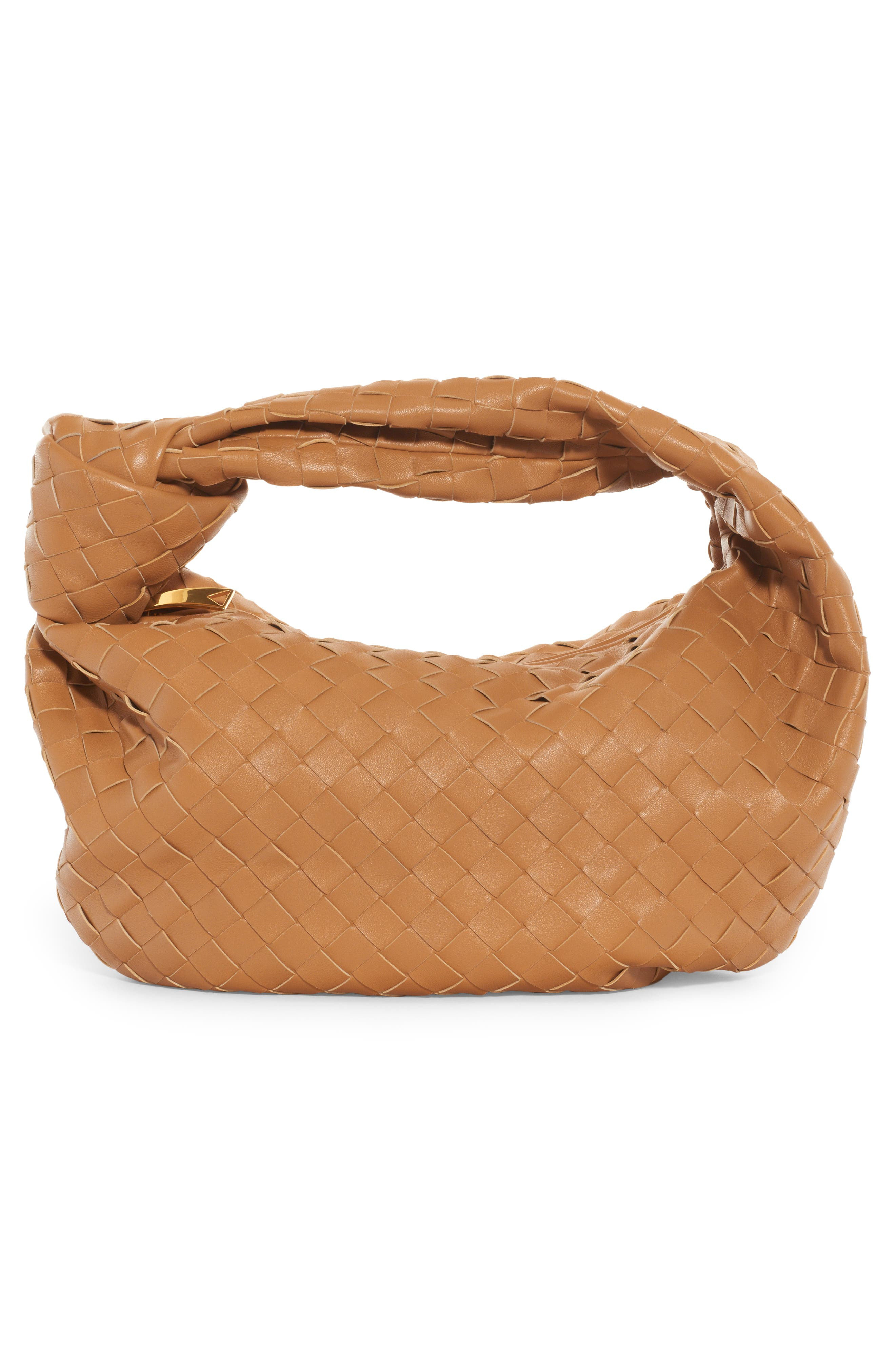 Bottega Veneta Teen Jodie Intrecciato Leather Hobo in Caramel Gold at Nordstrom - 3