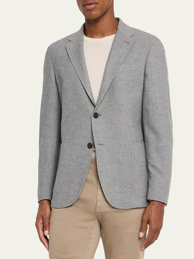 ZEGNA Men's Mélange Trofeo Cashmere Sport Coat outlook