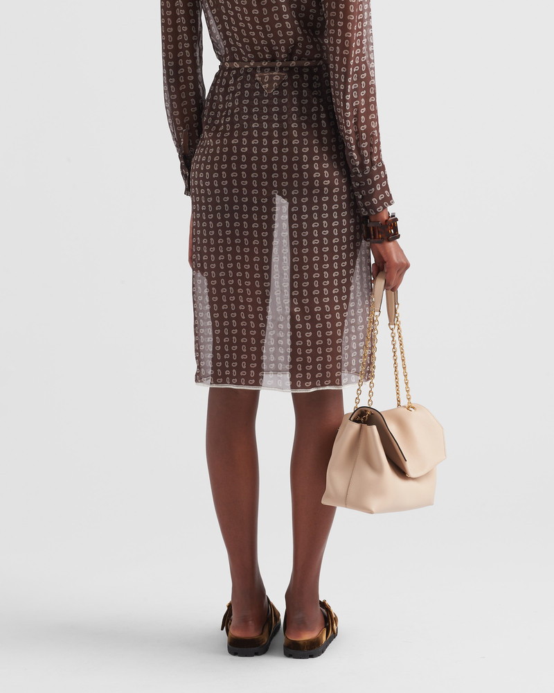 Printed chiffon midi-skirt 5