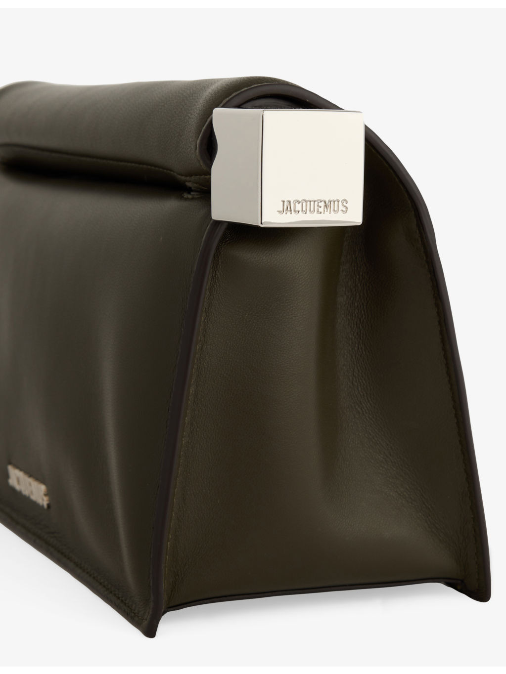 La Pochette Rond Carre Leather Clutch Bag - 3