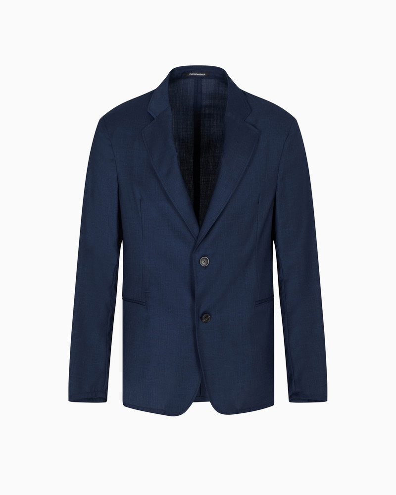 ICON SINGLE-BREASTED JACKET IN TROPICAL LIGHT WOOL CANVAS 1