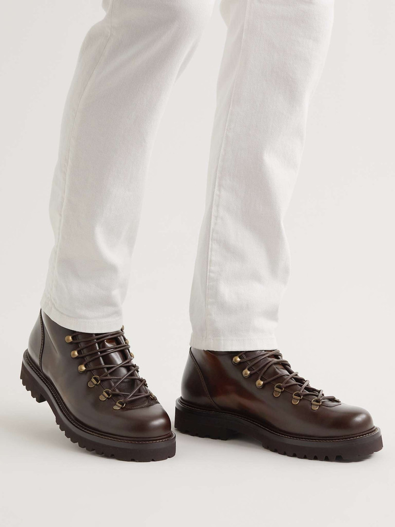 Brunello Cucinelli Leather Hiking Boots outlook