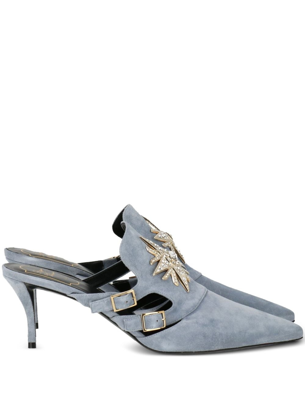 70mm star-embellished buckle mules - 1