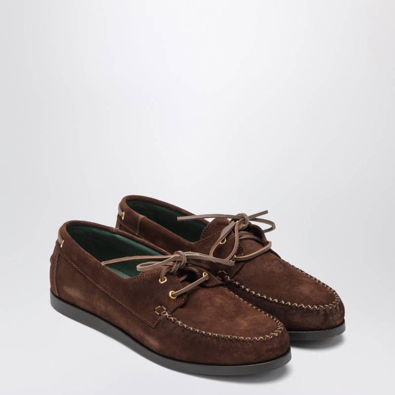 VINNY’s Brown Boat Shoe In Suede outlook