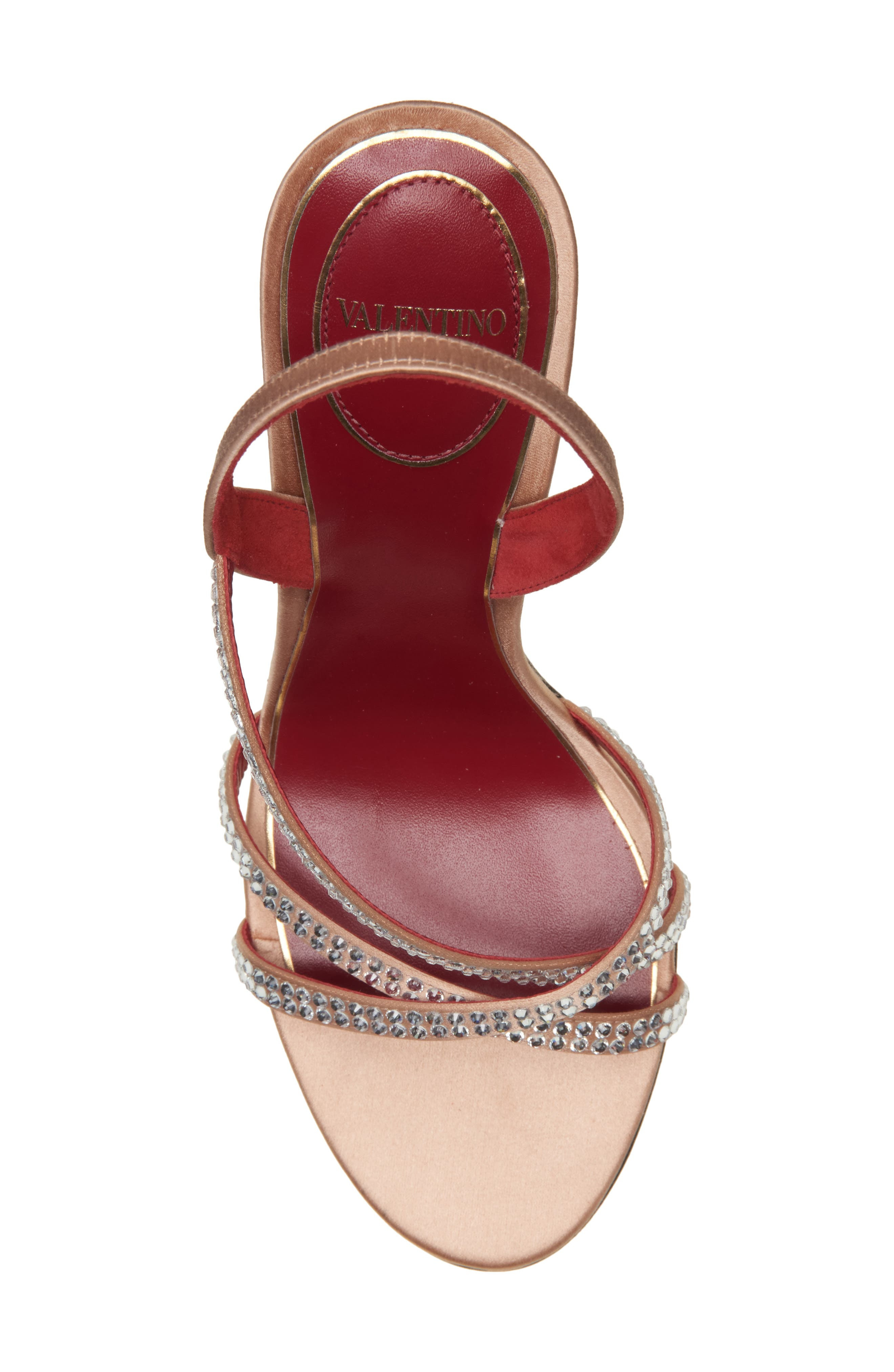 Valentino Crystal Embellished Slingback Sandal in Beige Couture/Crystal at Nordstrom - 5