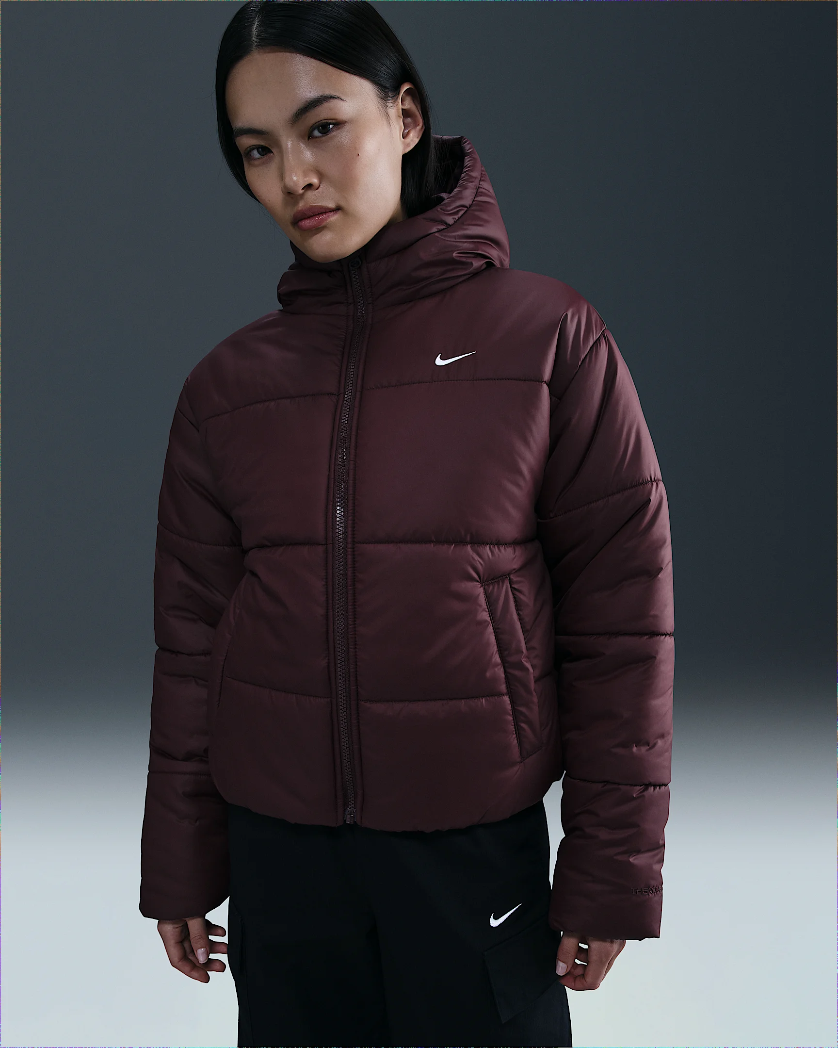 Nike Sportswear Classic Puffer Women's Therma-FIT Loose Hooded Jacket - 1