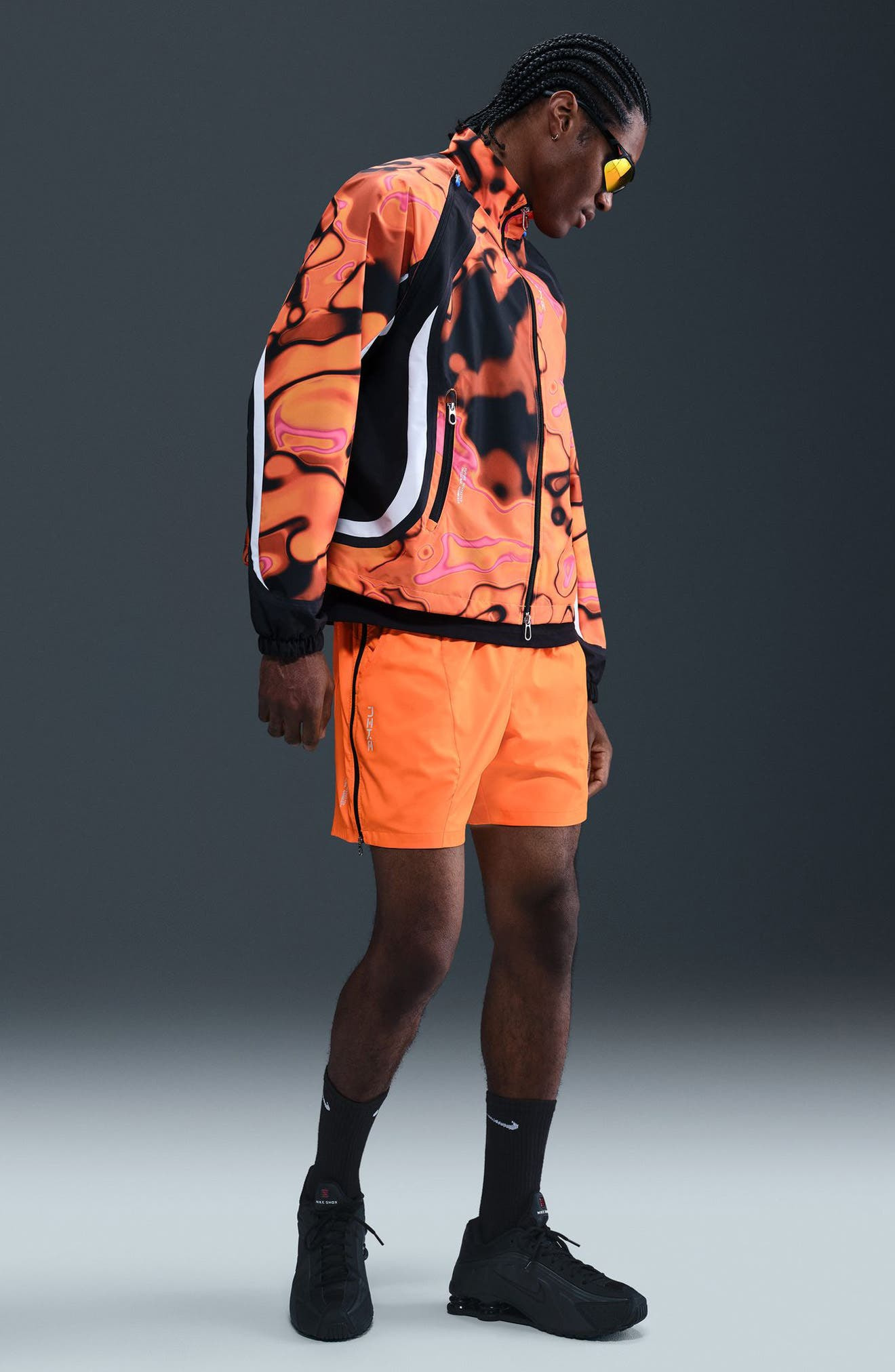 Nike Project F.R.O.G. Drawstring Shorts in Total Orange/Hyper Royal at Nordstrom - 5