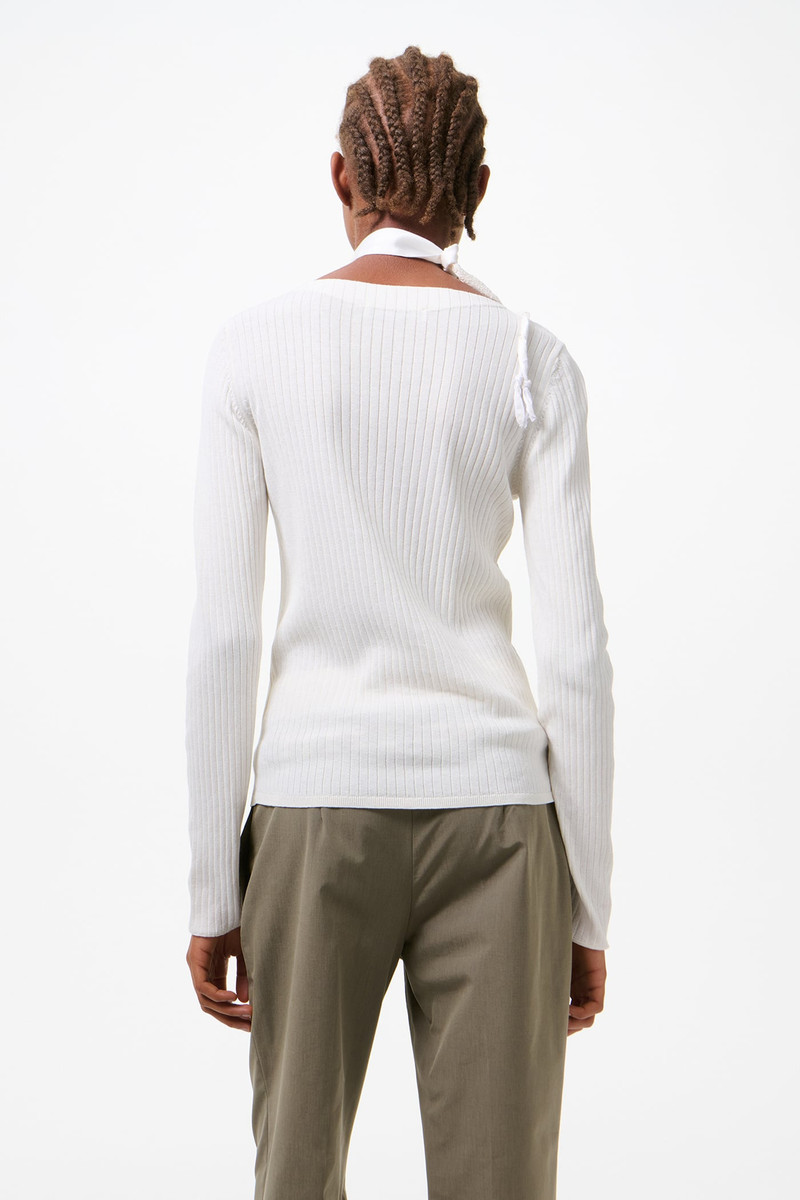Strict Knit Ivory Cotton Crepe 6