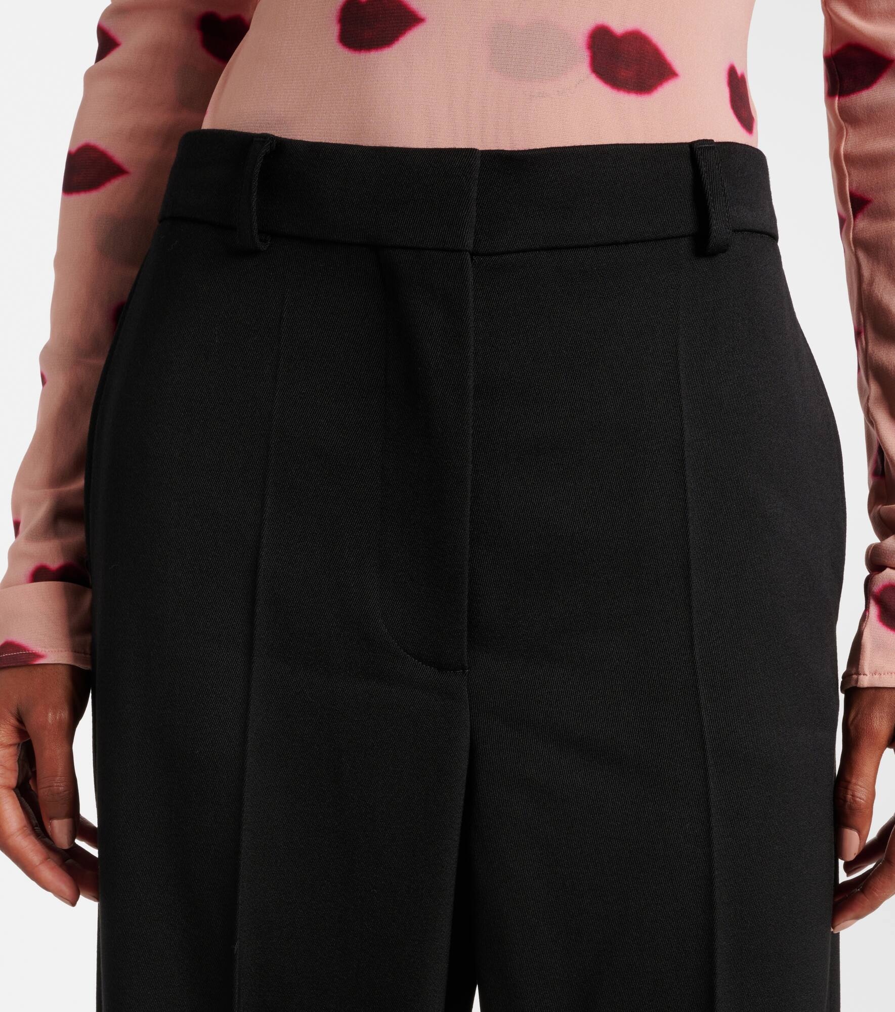 Wool wide-leg pants - 4