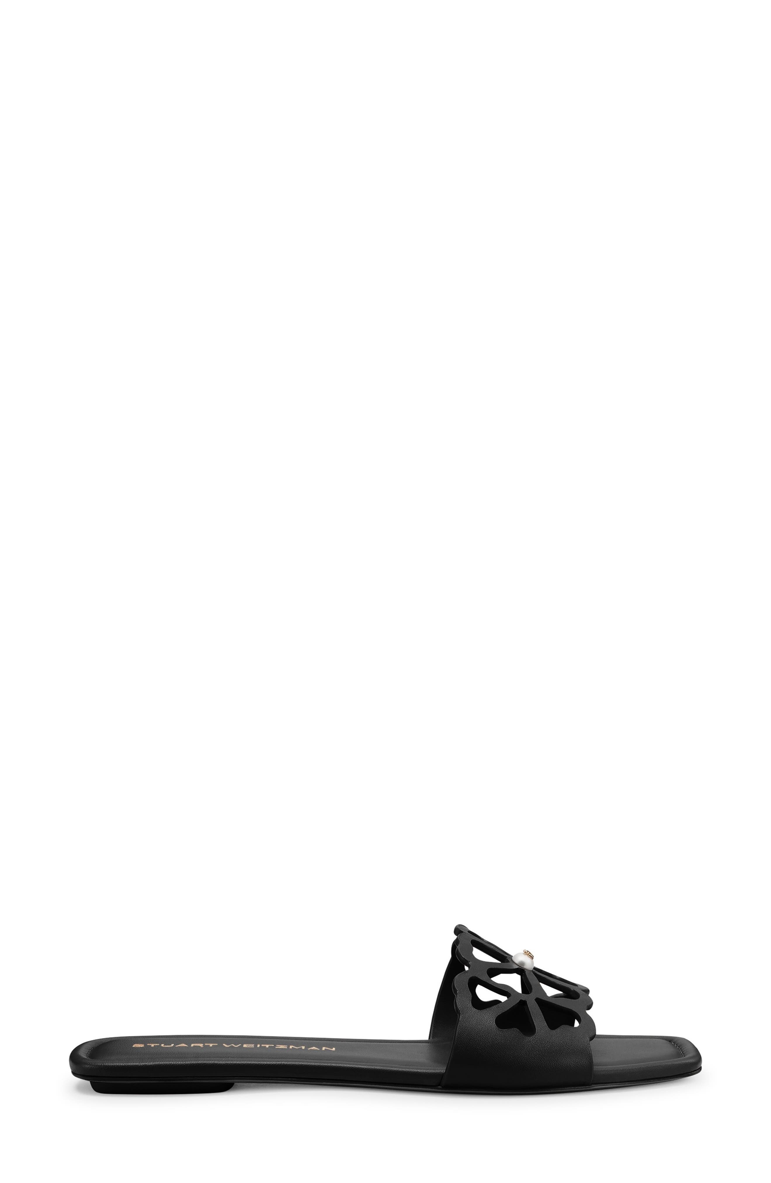 Stuart Weitzman Jasmine Cutout Slide Sandal in Black at Nordstrom - 3