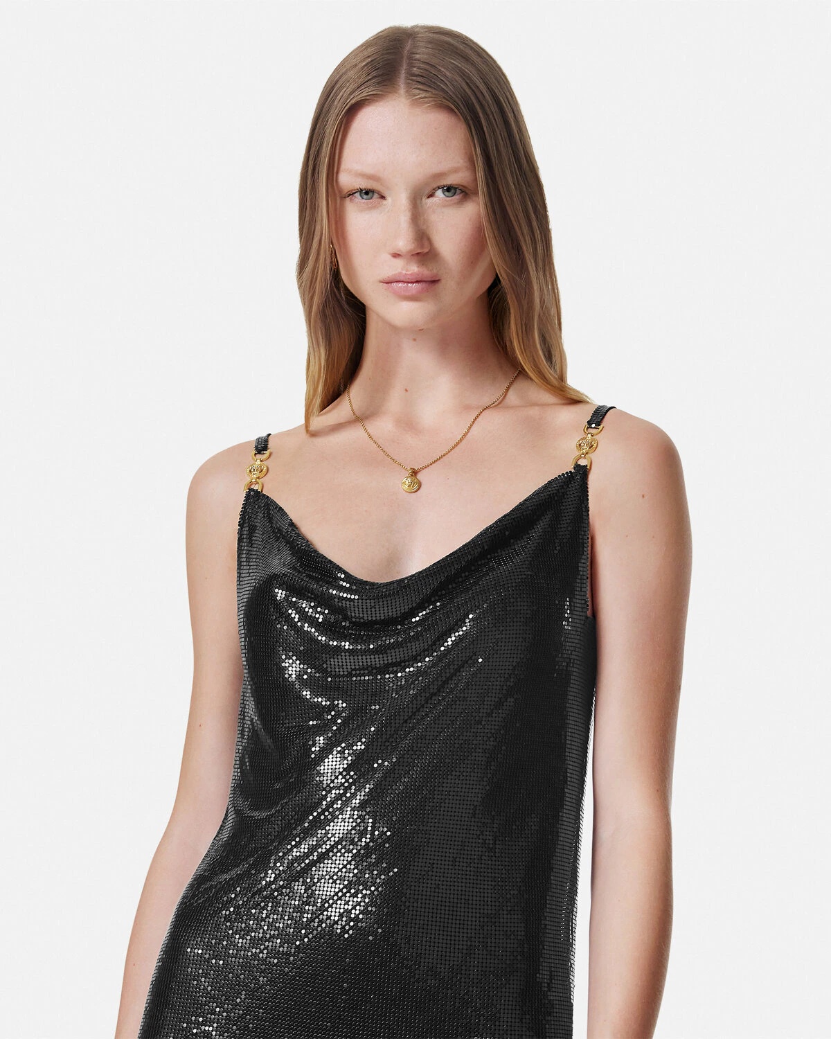 Metal Mesh Slip Mini Dress - 3