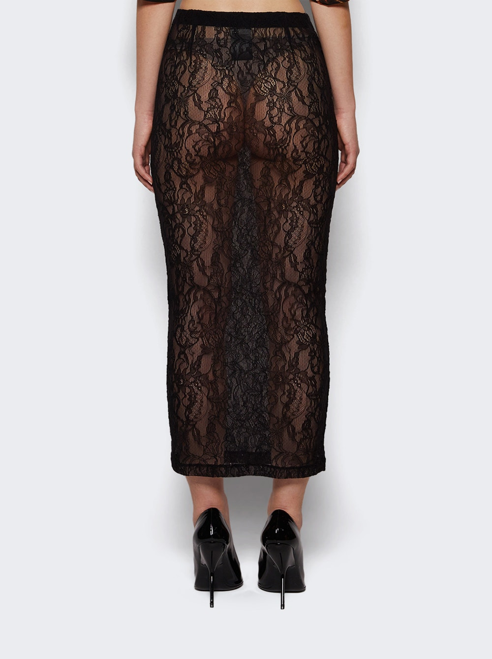 Lace Tube Skirt Black - 4