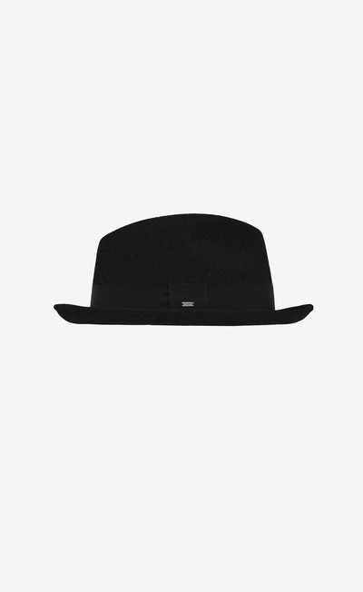 SAINT LAURENT fedora hat in rabbit felt outlook