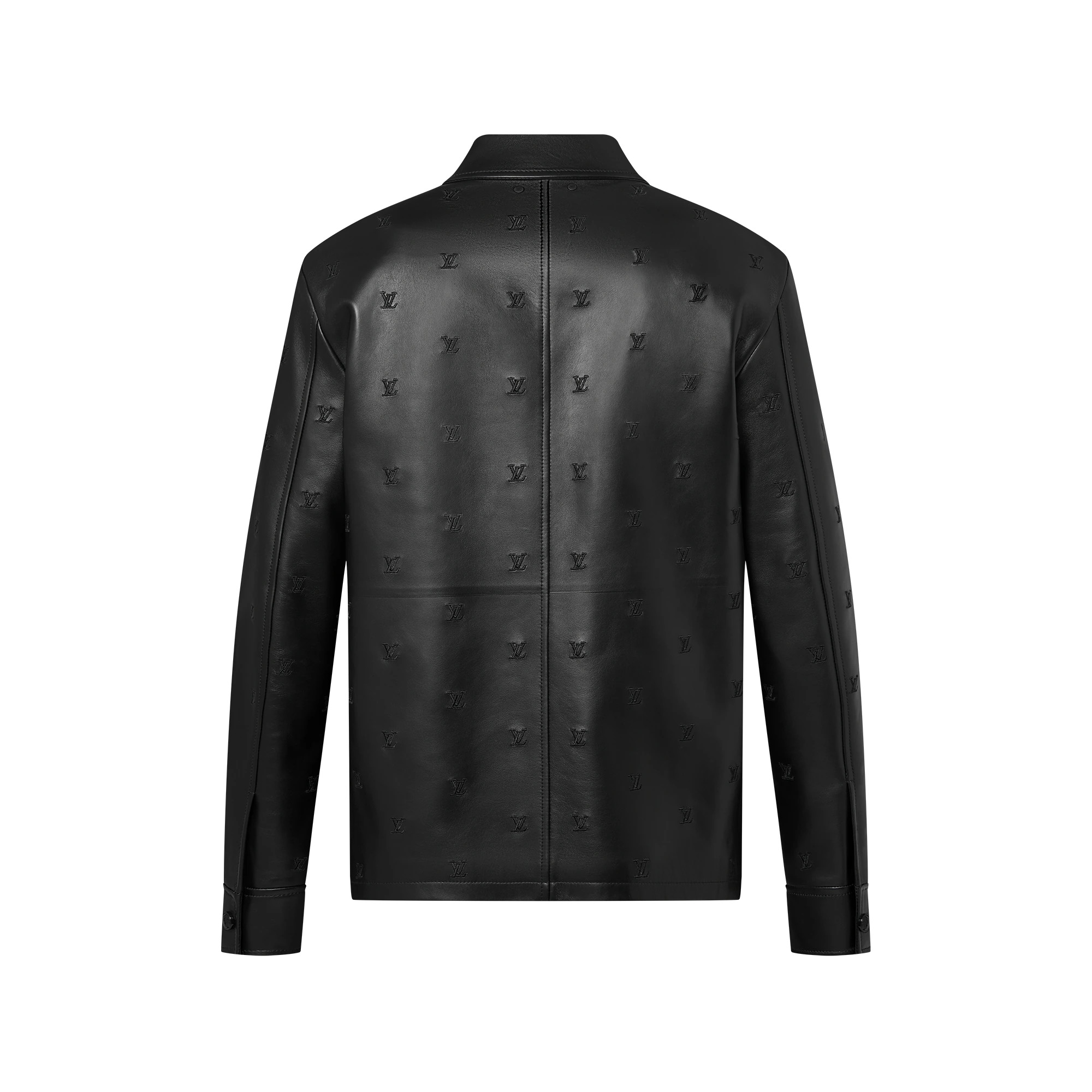 LV Blason Embroidered Leather Overshirt - 3