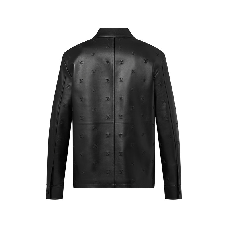 LV Blason Embroidered Leather Overshirt 3