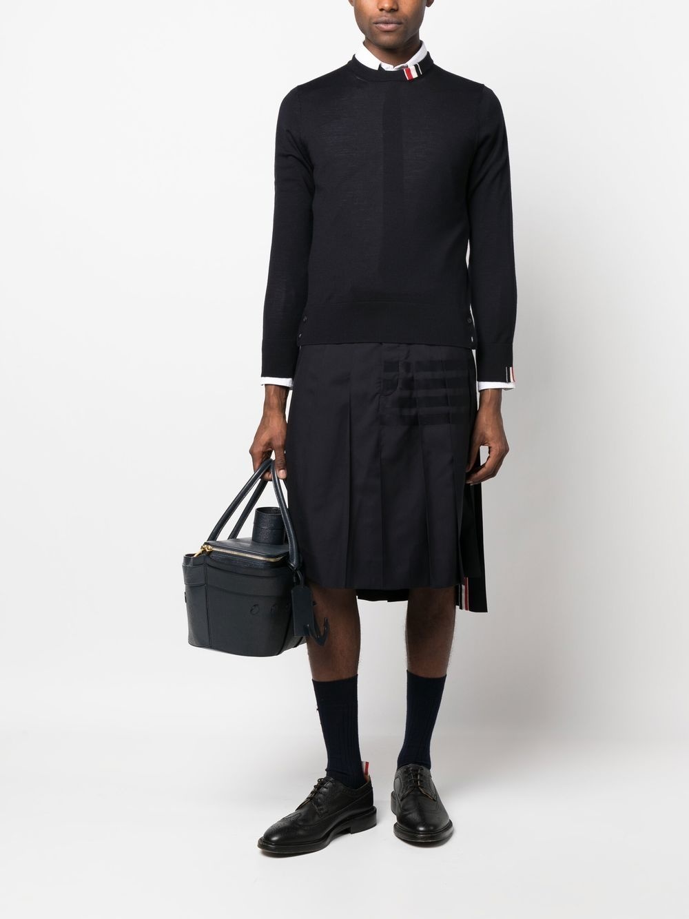 4-Bar woollen pleated skirt - 2