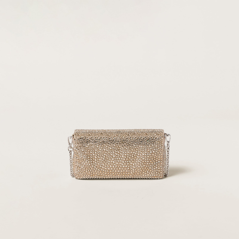 Miu Miu Satin mini-bag with synthetic crystals outlook