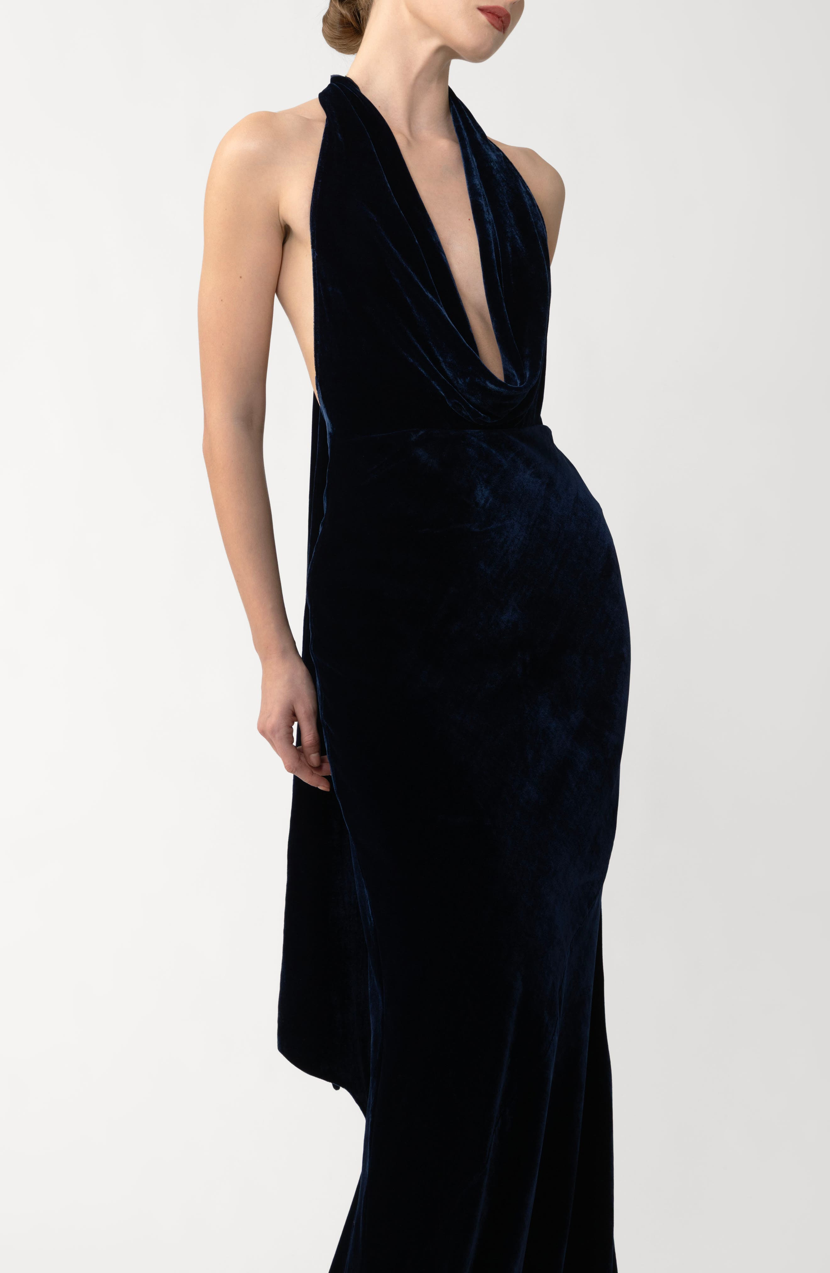 SAU LEE Velvet Gown in Midnight Blue at Nordstrom - 3