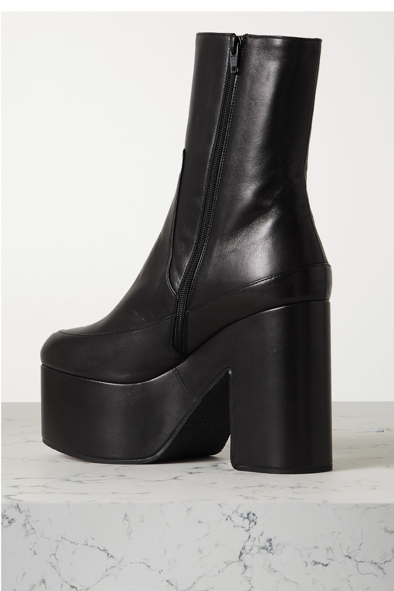 Leather platform ankle boots 3