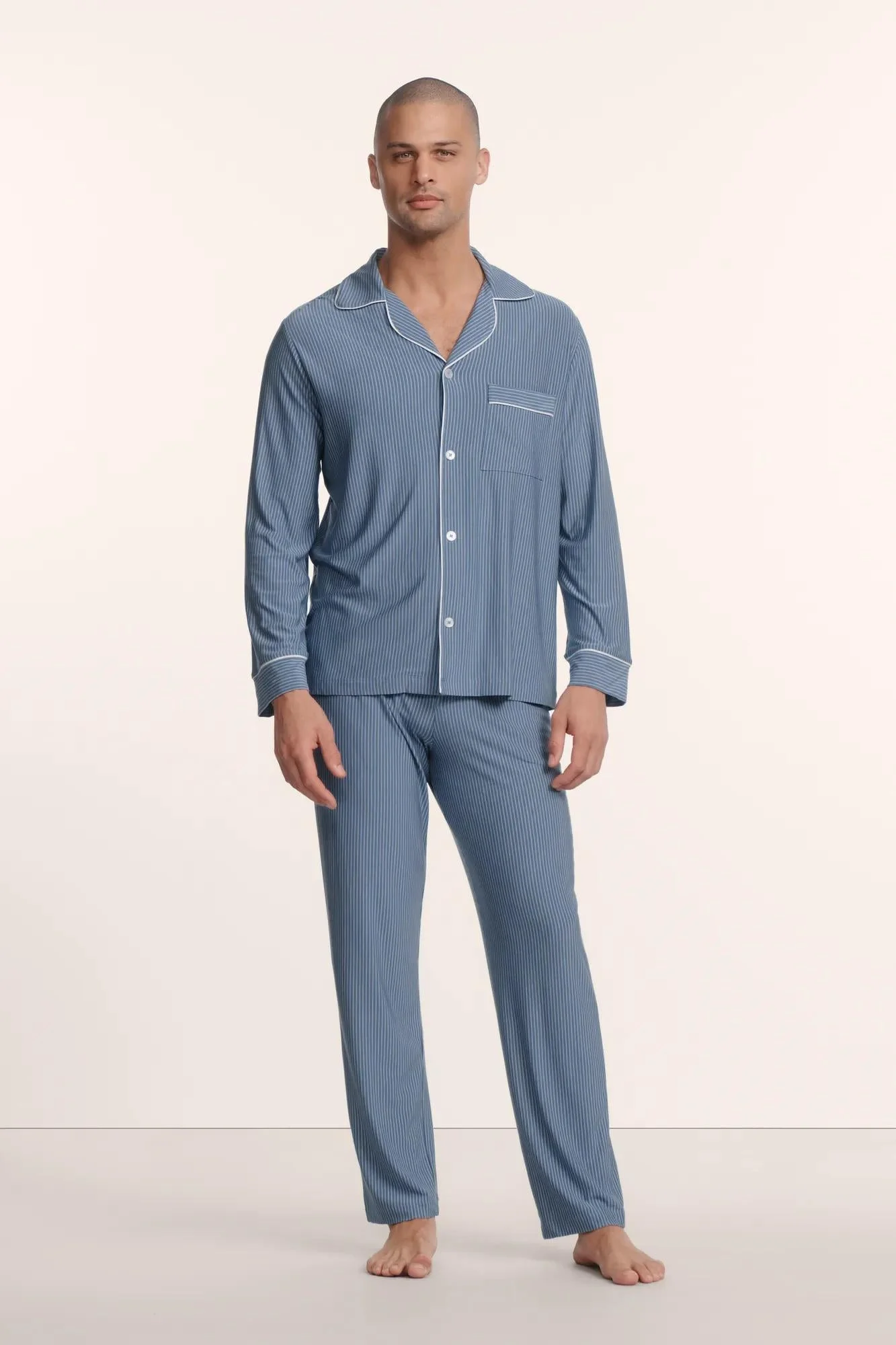 William Printed TENCEL™ Modal Long PJ Set - 1