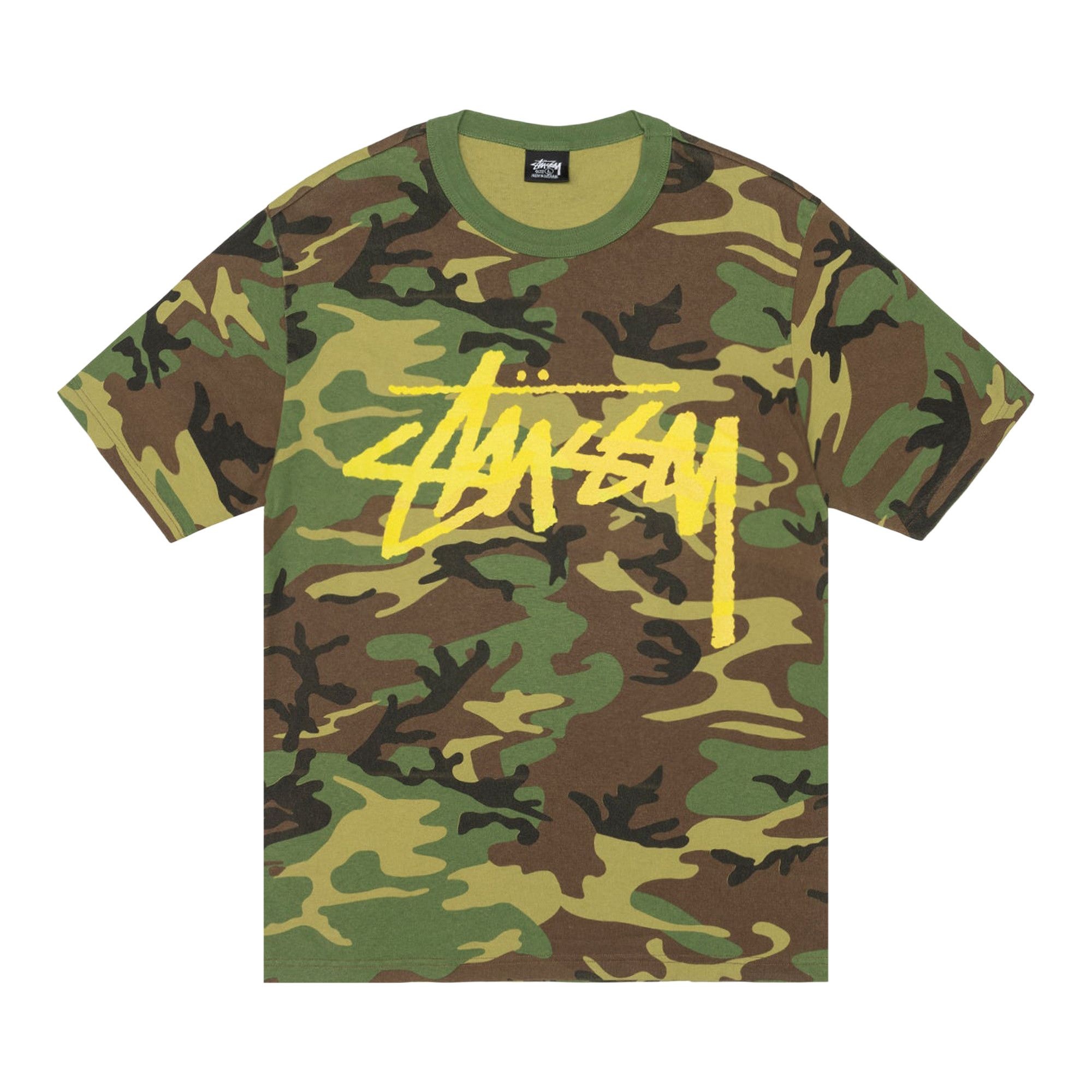 Stussy Stock Camo Tee 'Camo/Yellow' - 1