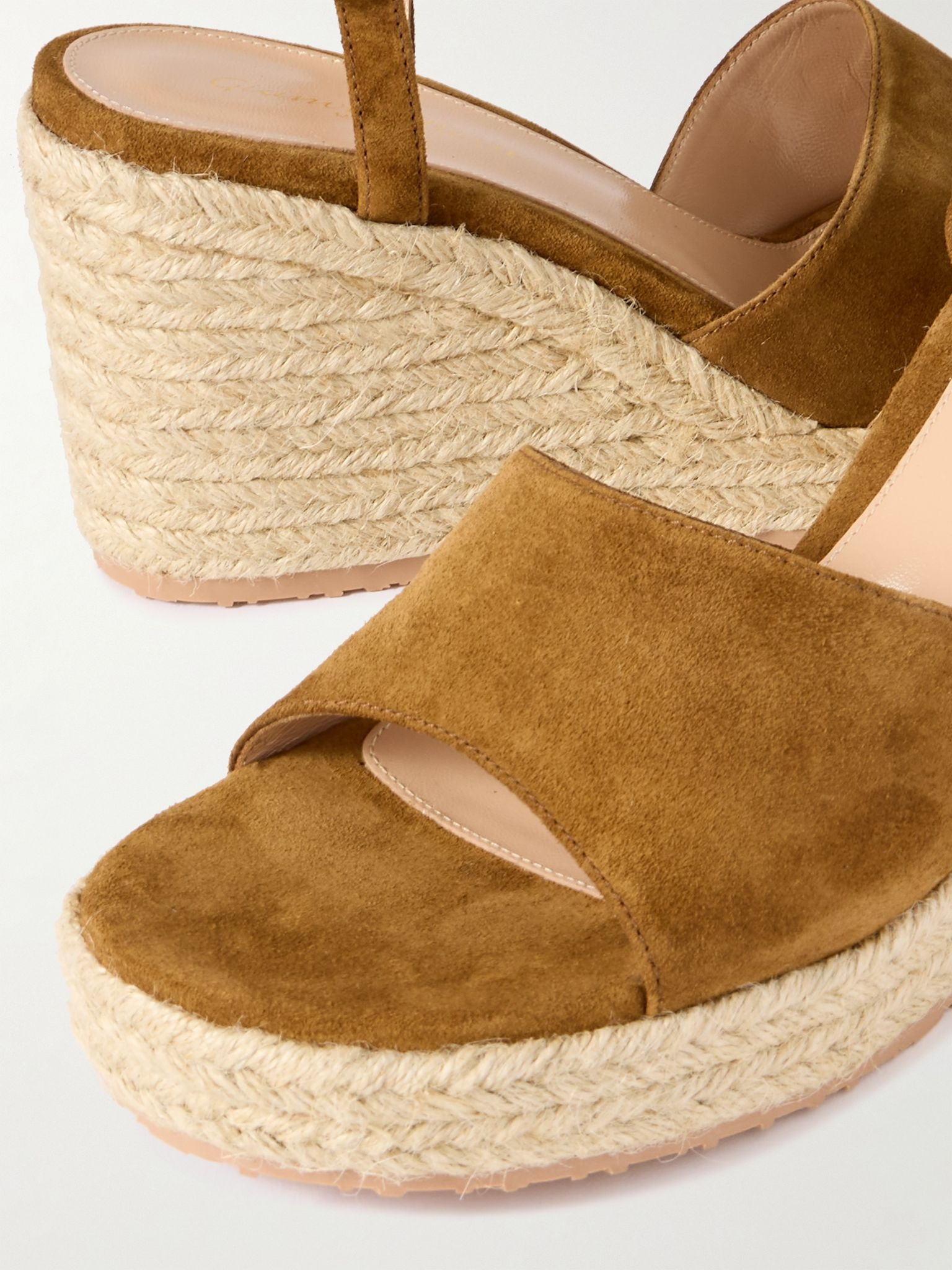 90 suede espadrille wedge sandals Taupe - 4