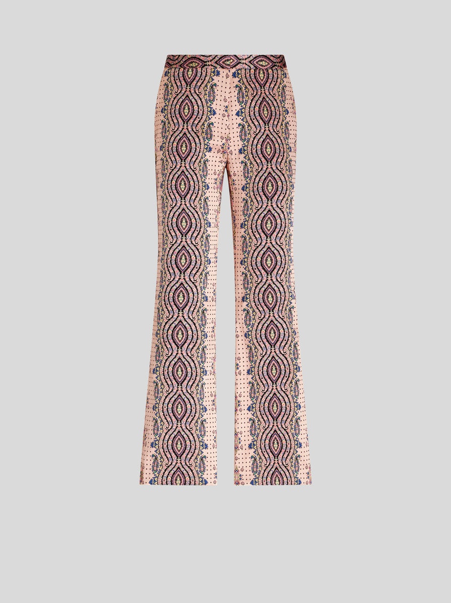 FLARED JACQUARD TROUSERS - 1